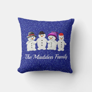 Almofada Família de Quatro Neves Blue Sparkle Winter