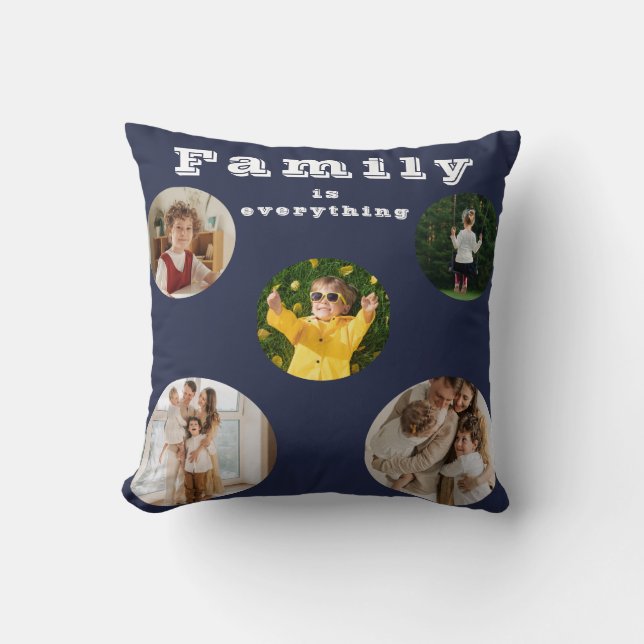 Almofada Família é tudo Travesseiro decorativo (Frente)