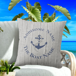 Almofada Família Náutica Nome do navio Marinho Ancoragem ci