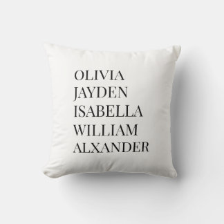Almofada Família Personalizada de Nomes de Crianças Elegant