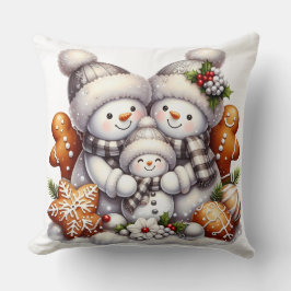 Almofada Família Snowman