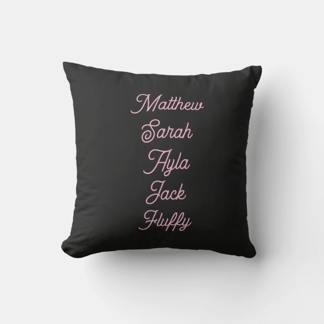 Almofada Family names personalized indoor/outdoor pillow (Frente)