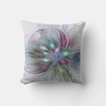 Fantasia Abstrata Moderna Colorida Floral Fractal