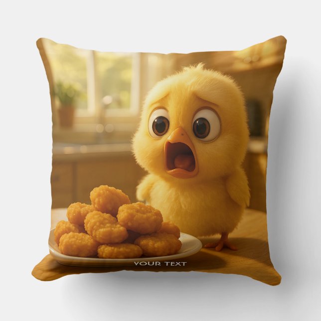 Almofada Fantasia de frango nuggets bebê fofo (Frente)