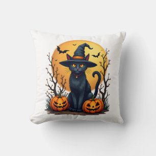 Almofada Fantasias assustadoras de Halloween Gato Preto Sal