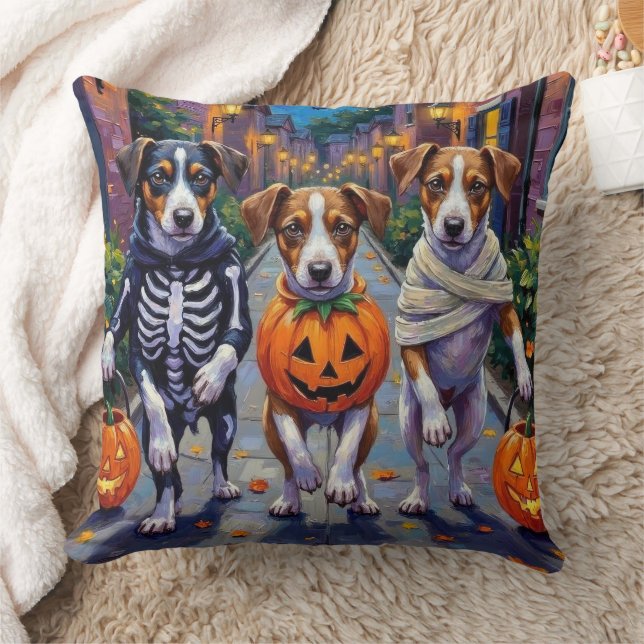 Almofada Fantasias de Halloween para Jack Russell Trick-or- (Cobertor)