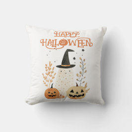Almofada Fantasma Bonita com Jack - O-Lanterna Pumpkins Hal