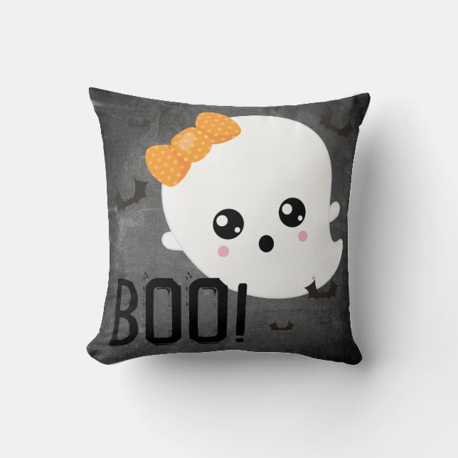 Almofada Fantasma Bonito Boo Halloween (Frente)