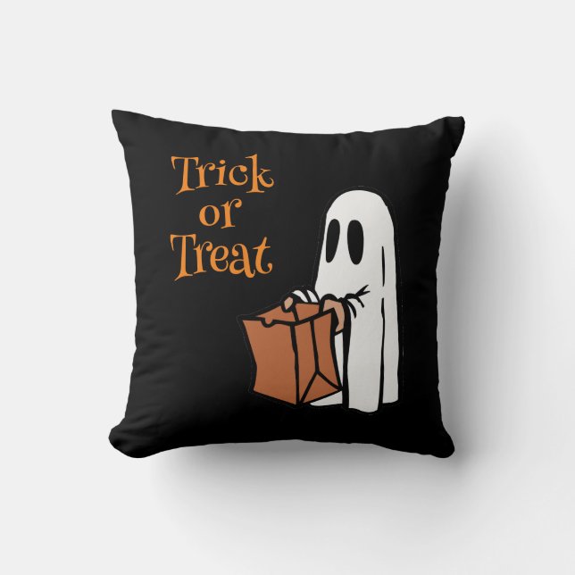 Almofada Fantasma com Trick ou Tratar Bag (Frente)