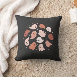 Almofada Fantasma de Halloween Fofo Laranja Rosa