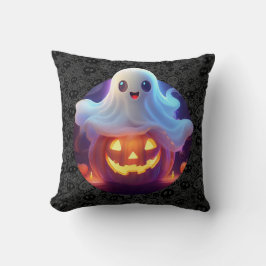 Almofada Fantasma e Pumpkin Felizes Halloween
