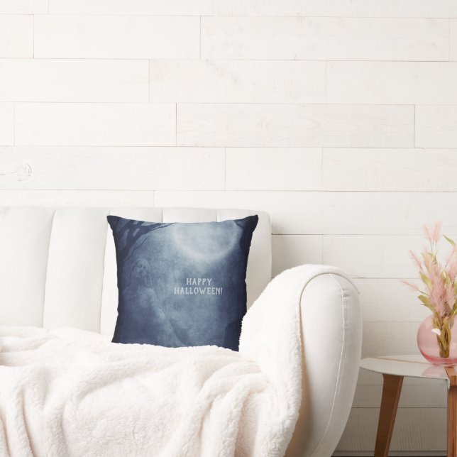 Almofada Fantasma Fantástico de Halloween Lua Cheia à Noite (Sofá)