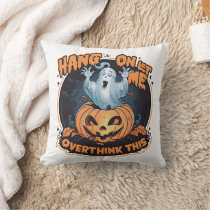 Almofada Fantasma feliz de uma abóbora para o Dia das Bruxa