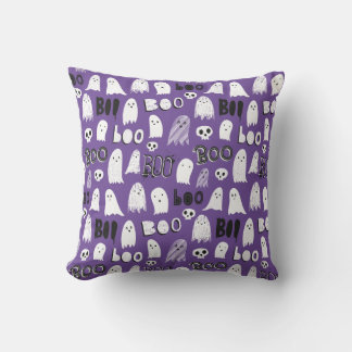Almofada Fantasmas, crânios e vassoura lindos e assustados