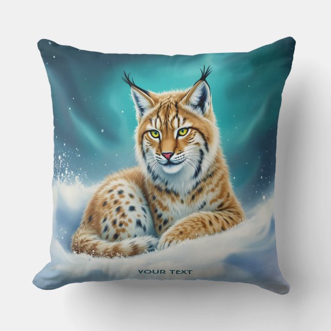 Almofada Fantasy Cute Lynx Winter (Frente)