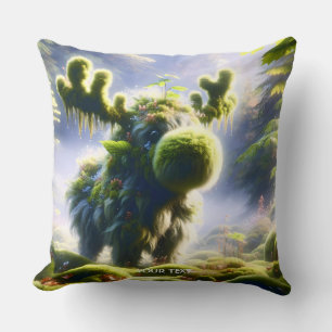 Almofada Fantasy Cute Moss Moose Forest