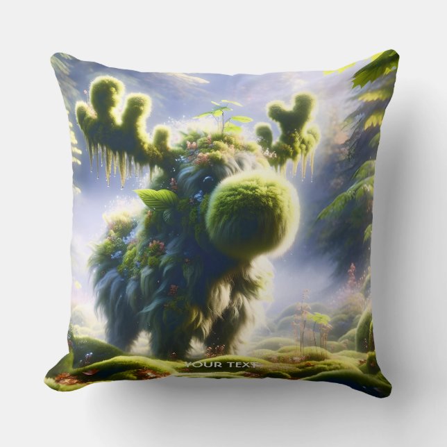 Almofada Fantasy Cute Moss Moose Forest (Frente)