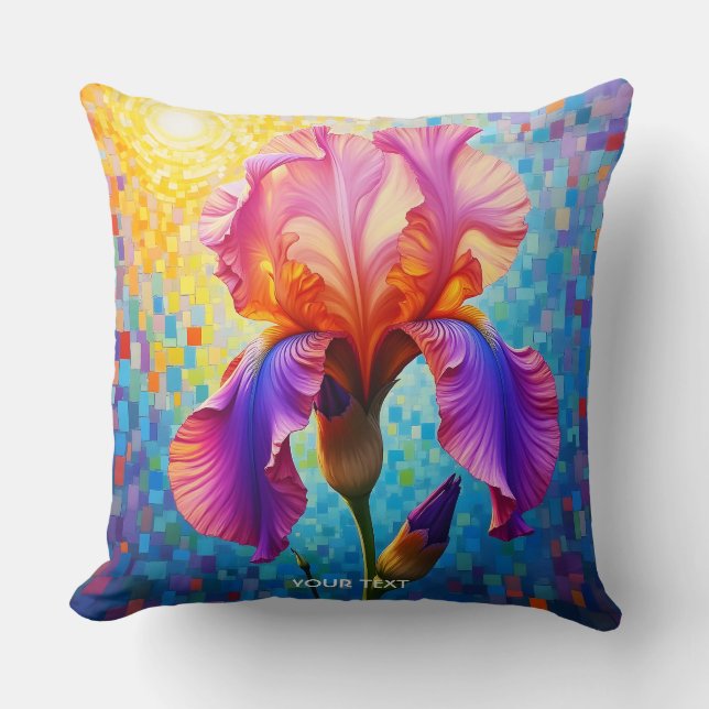 Almofada Fantasy Cute  Orange Pink Flower (Frente)