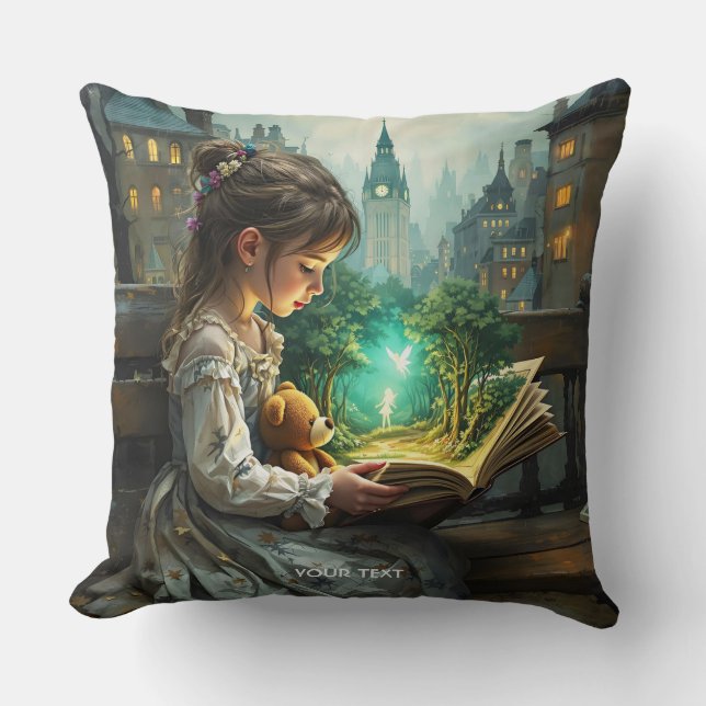 Almofada Fantasy Cute Young Girl Read (Frente)