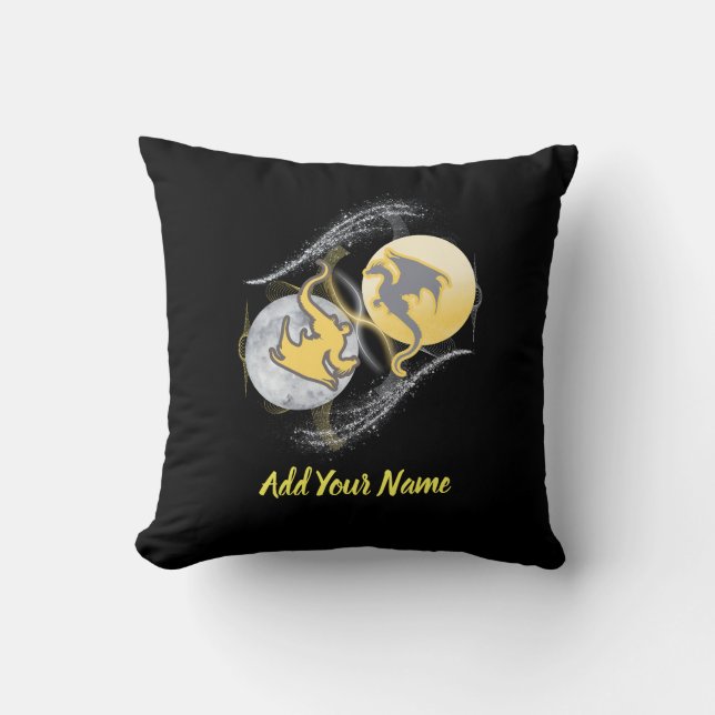 Almofada Fantasy Dragons Throw Pillow (Frente)