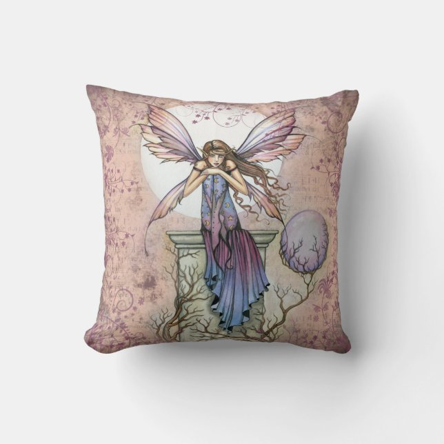Almofada Fantasy Fairy Floral Design Travesseiro decorativo (Frente)