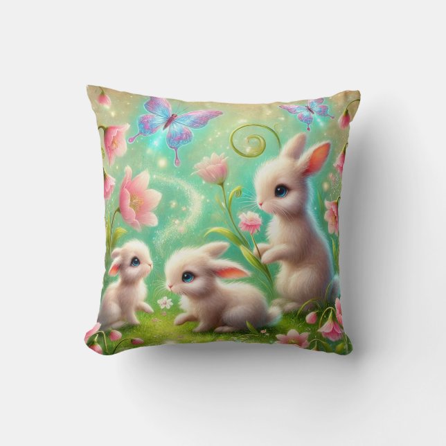 Almofada Fantasy Primavera Bunny Garden (Frente)