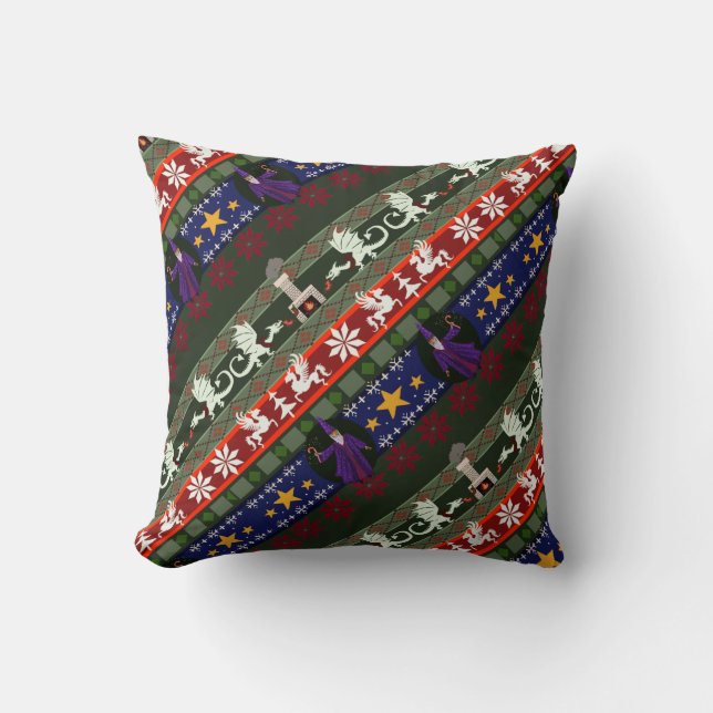 Almofada Fantasy Style Ugly Sweater Travesseiro decorativo (Frente)