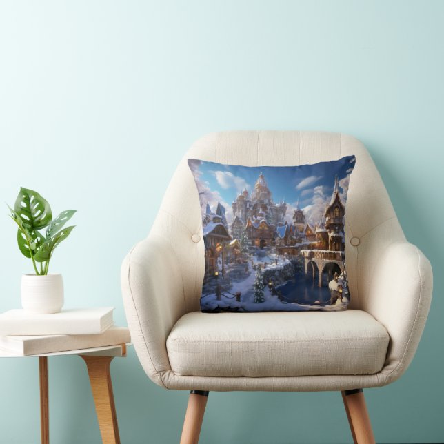 Almofada Fantasy Winter City (Cadeira)