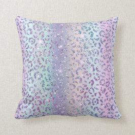 Almofada Farelo-de-leopardo azul-roxo