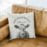 Almofada Farmhouse Cow wood parece personalizado<br><div class="desc">Este design foi criado através da arte digital. Pode ser personalizado clicando no botão personalizar e adicionando um nome, iniciais ou palavras favoritas. Entre em contato comigo em colorflowcreations@gmail.com se você quiser usar este design em outro produto. Veja mais das minhas criações ou siga-me em www.facebook.com/colorflowcreations, www.instagram.com/colorflowcreations, www.twitter.com/colorflowart e www.pinterest.com/colorflowcreations....</div>