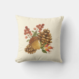 Almofada Farmhouse Pinecones e Acorn - Outono Russo