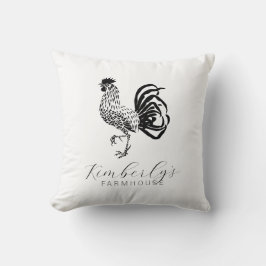 Almofada Farmhouse Rooster Custom Kitchen Throw Pillow