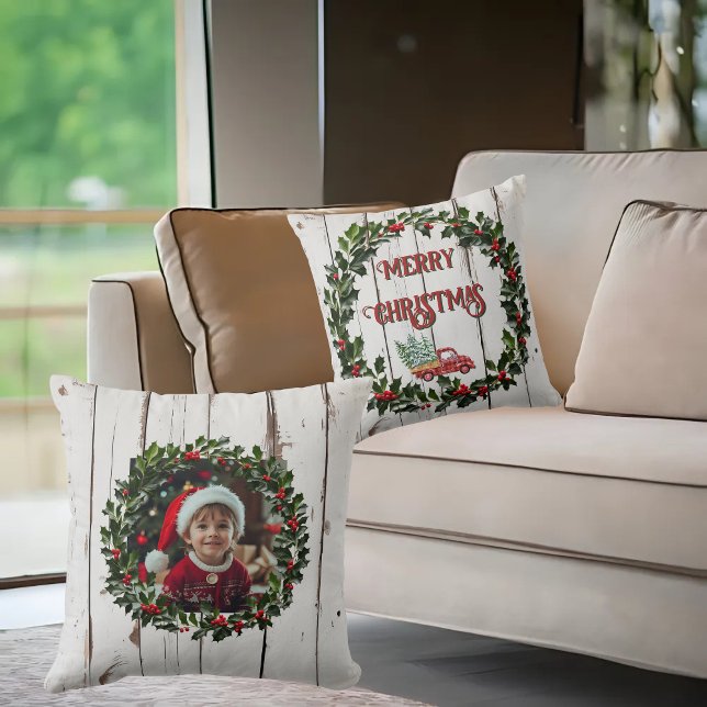 Almofada Farmhouse Russo - Travesseiro decorativo de madeir (Criador carregado)