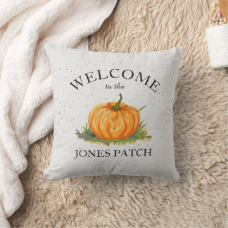 Almofada Farmhouse Welcome to Our Pumpkin Patch Signature