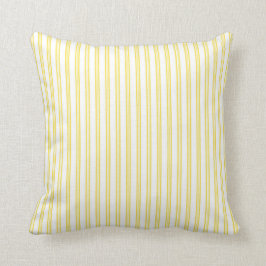 Almofada Farmhouse Yellow Vintage Ticking Strike