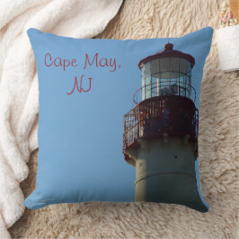 Almofada Faro de Cape May de perto, NJ