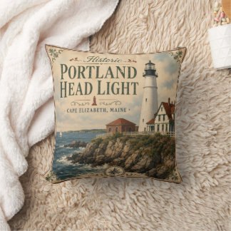 Almofada Faro Histórico Portland Head Cape Elizabeth Maine