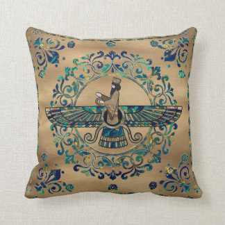 Almofada Farohar - Faravahar - Fravashi Marble e Dourado