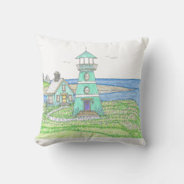 Almofada Farol 5; Travesseiro exterior; ciano