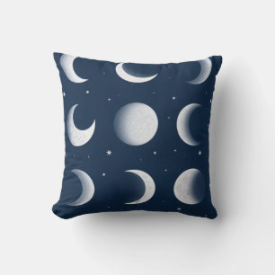 Almofada Fases da Lua Design do Padrão Celestial da Grade