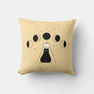 Almofada Fases de Gatos Místicos Engraçados