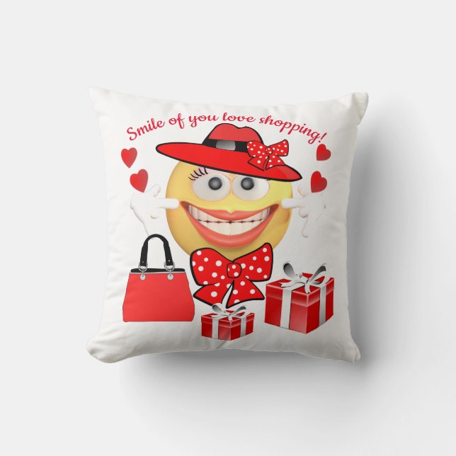 Almofada Fashion Emoji, uma Moda Cuta Personalizável, com T (Frente)