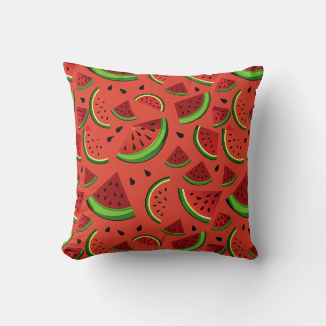 Almofada 🍉 Fatia de Melancia Para Decoração de Casa de Ver (Frente)