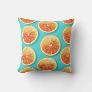 Almofada Fatias de Laranja no Azul