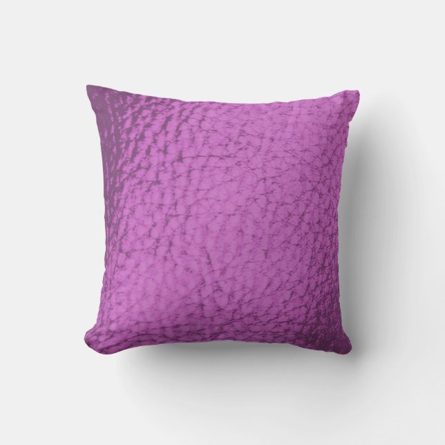 Almofada Faux Leather Design de Fuschia Dark (Frente)