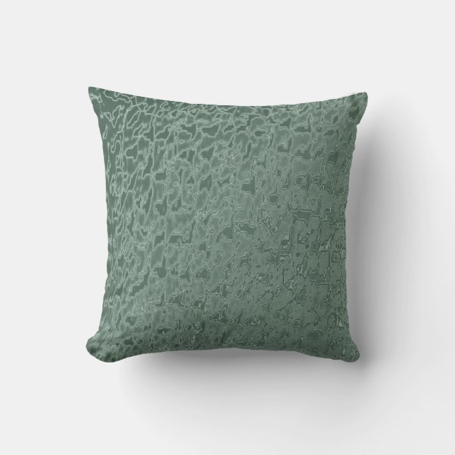 Almofada Faux Silk Slick Travesseiro decorativo-Medium Teal (Frente)