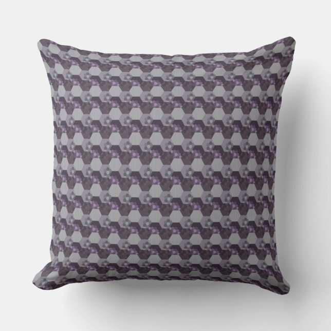 Almofada Favo de Mel | Favo de Mel Listrado Roxo 2 (Frente)