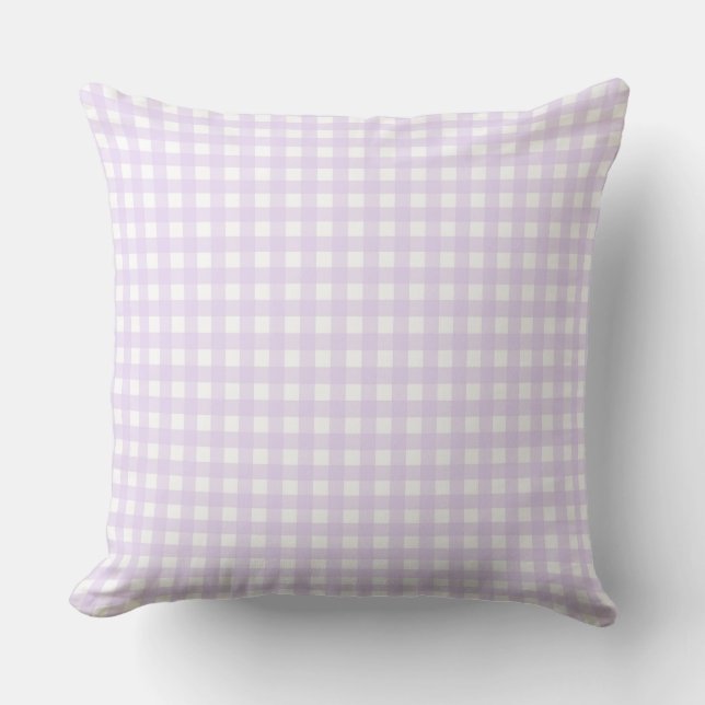 Almofada Faye e Lauren Rosa claro Gingham (Frente)