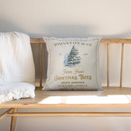 Almofada Fazenda de Árvore de Natal do Sobrenome Dourado Bu