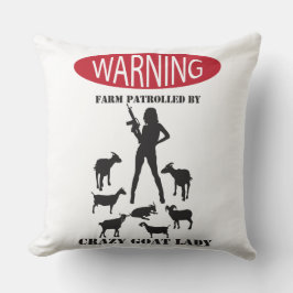 Almofada FAZENDA de aviso FUNNY Patrulhada por Crazy Goat L